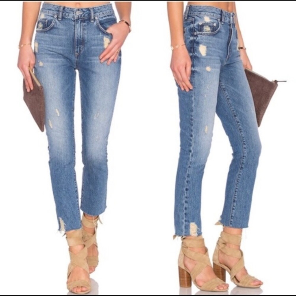 LOVERS + FRIENDS Logan High-Rise Tapered Jeans
